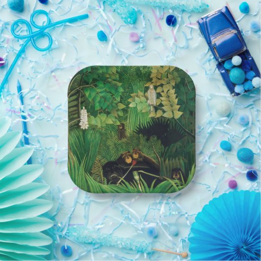 Henri Rousseau - De Merry Jesters Papieren Bordje (Feest)