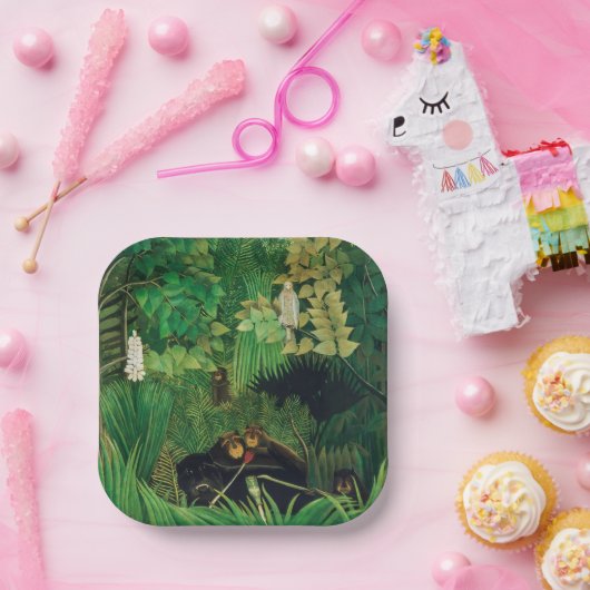 Henri Rousseau - De Merry Jesters Papieren Bordje (Feest)