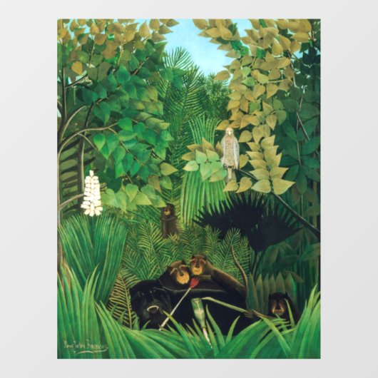 Henri Rousseau - De Merry Jesters Raamsticker (Vel)