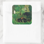 Henri Rousseau - De Merry Jesters Vierkante Sticker (Tas)