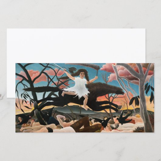 Henri Rousseau - De oorlog Bedankkaart (Voorkant / Achterkant)