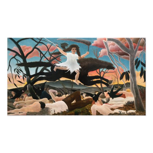 Henri Rousseau - De Oorlog Foto Afdruk (Voorkant)