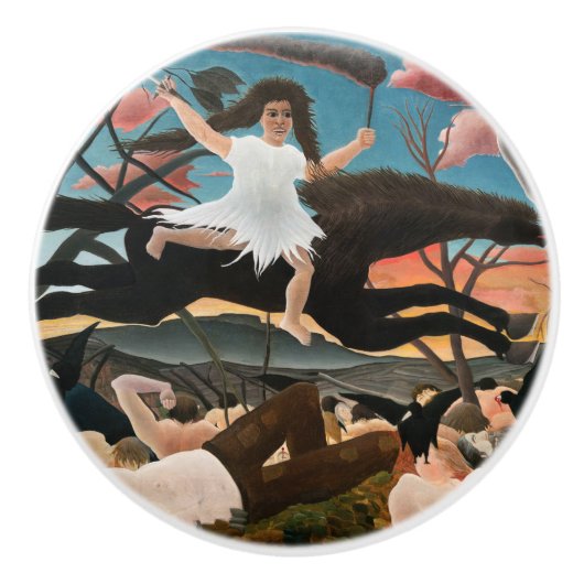 Henri Rousseau - De oorlog Keramische Knop (Voorkant)