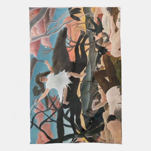 Henri Rousseau - De oorlog Theedoek (Verticaal)