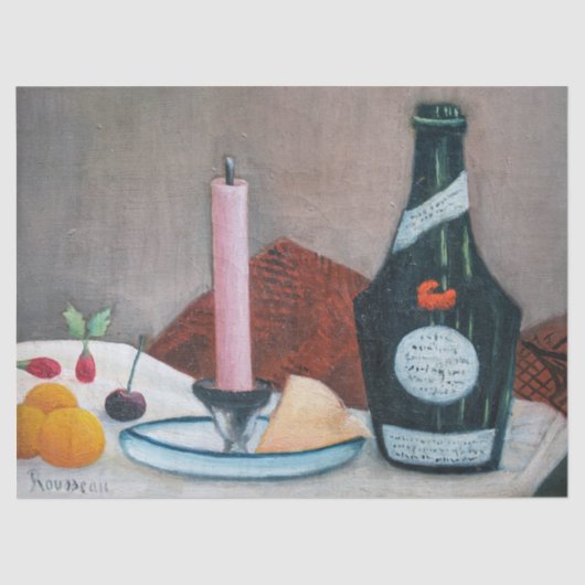 Henri Rousseau - De Roze Kaars Tissuepapier (Voorkant)