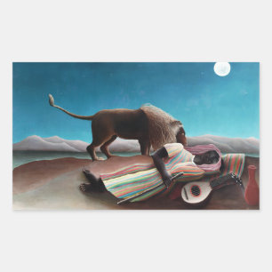 Henri Rousseau De Slaapende Gypsy Vintage Rechthoekige Sticker