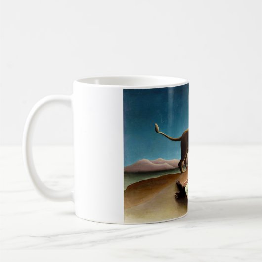 Henri Rousseau de slaapzwelende zigeunerMok Koffiemok (Links)