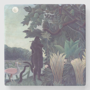 Henri Rousseau - De Slangenbezweerder Stenen Onderzetter