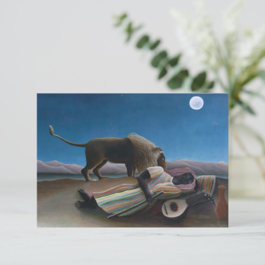 Henri Rousseau - De slapende zigeuner Bedankkaart (Staand voorkant)