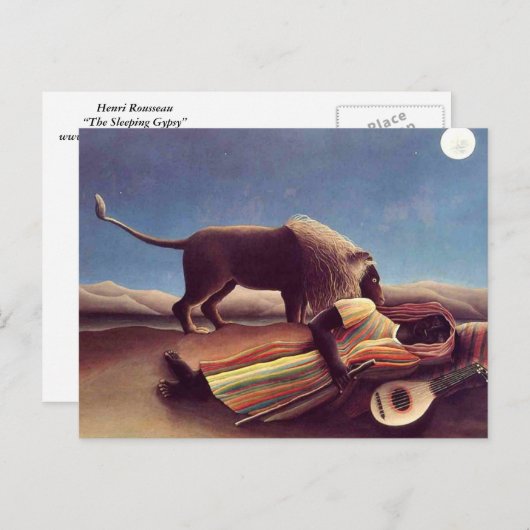 Henri Rousseau - De slapende zigeuner Briefkaart (Voorkant / Achterkant)