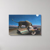 Henri Rousseau - De slapende zigeuner Canvas Afdruk (Voorkant)