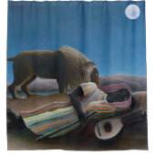 Henri Rousseau - De slapende zigeuner Douchegordijn (Voorkant)