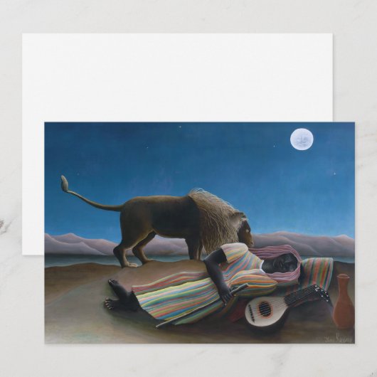 Henri Rousseau - De slapende zigeuner Kaart (Voorkant / Achterkant)