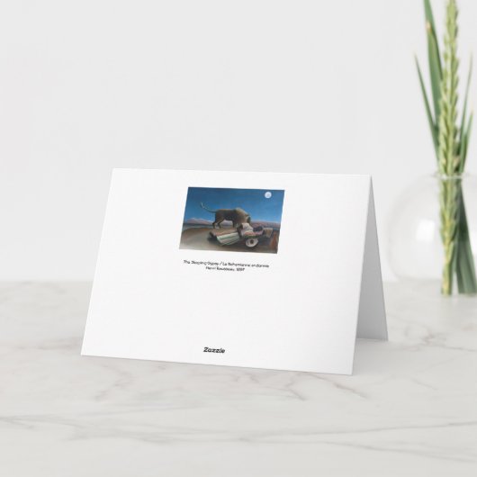 Henri Rousseau - De slapende zigeuner Kaart (Achterkant)