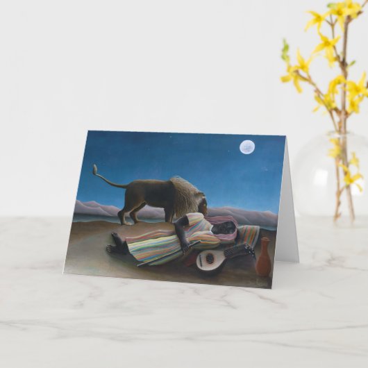 Henri Rousseau - De slapende zigeuner Kaart (Gele Bloem)