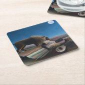 Henri Rousseau - De slapende zigeuner Kartonnen Onderzetters (Schuin)