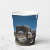 Henri Rousseau - De slapende zigeuner Papieren Bekers (Achterkant)