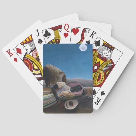 Henri Rousseau - De slapende zigeuner Pokerkaarten (Achterkant)