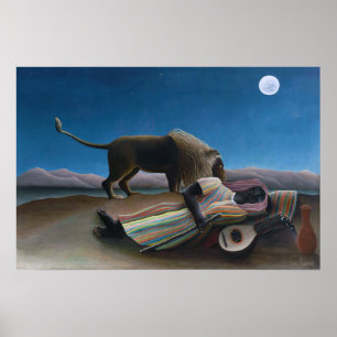 Henri Rousseau - De slapende zigeuner Poster