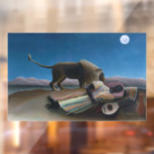 Henri Rousseau - De slapende zigeuner Raamsticker (Vel 2)