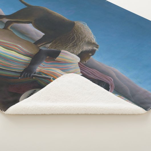 Henri Rousseau - De slapende zigeuner Sherpa Deken (3/4)