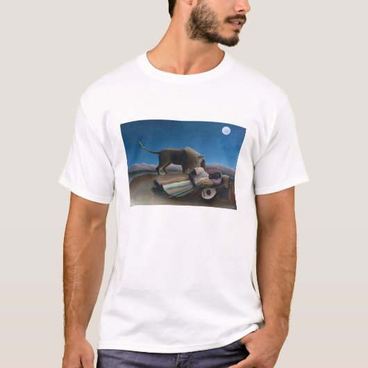 Henri Rousseau - De slapende zigeuner T-shirt (Voorkant)