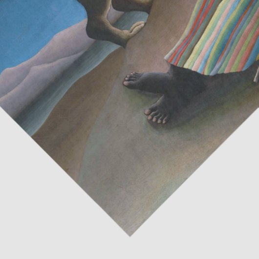 Henri Rousseau - De slapende zigeuner Tissuepapier (Detail)