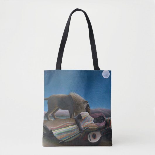 Henri Rousseau - De slapende zigeuner Tote Bag (Voorkant)