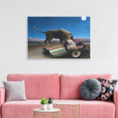 Henri Rousseau - De Slapende Zigeunerin Canvas Afdruk (Insitu (Woonkamer))