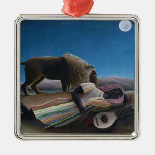 Henri Rousseau - De Slapende Zigeunerin Metalen Ornament