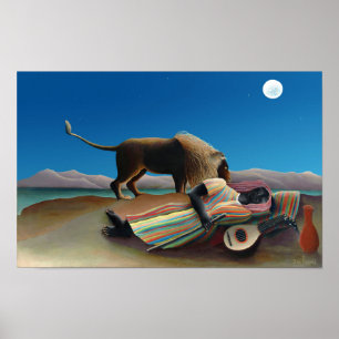 Henri Rousseau - De Slapende Zigeunerin Poster