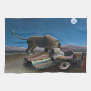 Henri Rousseau - De Slapende Zigeunerin Theedoek