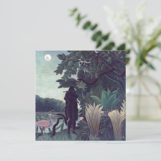 Henri Rousseau - De Snake Charmer Bedankkaart (Staand voorkant)