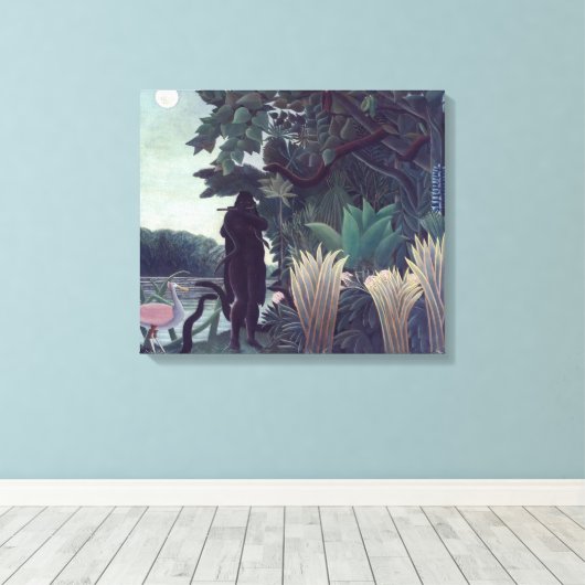 Henri Rousseau - De Snake Charmer Canvas Afdruk (Insitu (Houten vloer))
