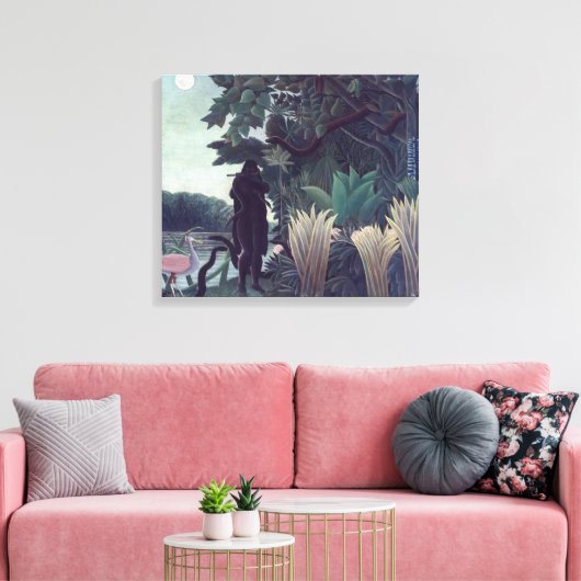 Henri Rousseau - De Snake Charmer Canvas Afdruk (Insitu (Woonkamer))