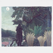 Henri Rousseau - De Snake Charmer Fleece Deken (Voorkant (Horizontaal))