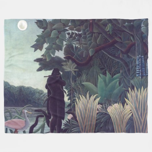 Henri Rousseau - De Snake Charmer Fleece Deken (Voorkant (Horizontaal))