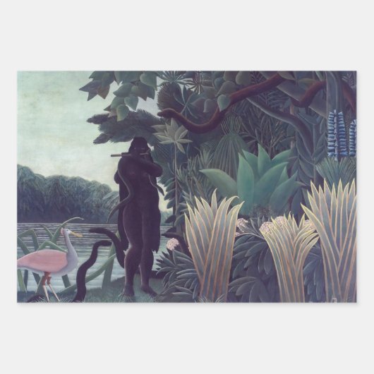 Henri Rousseau - De Snake Charmer Inpakpapier Vel (Voorkant)