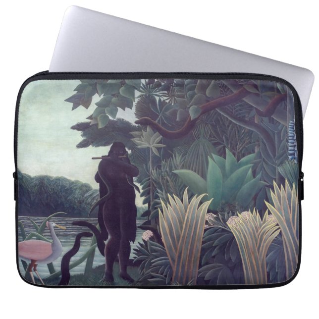Henri Rousseau - De Snake Charmer Laptop Sleeve (Voorkant)