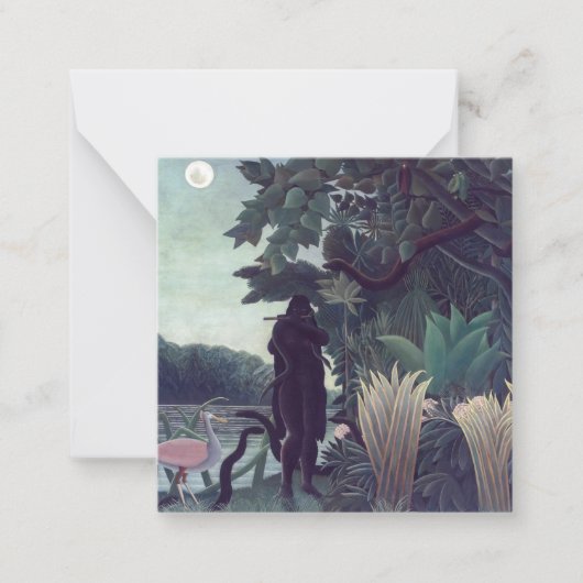 Henri Rousseau - De Snake Charmer Notitiekaartje (Voorkant)
