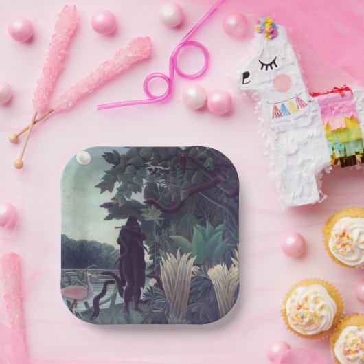 Henri Rousseau - De Snake Charmer Papieren Bordje (Feest)