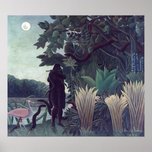 Henri Rousseau - De Snake Charmer Poster (Voorkant)