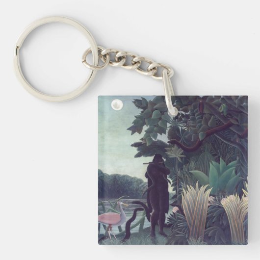Henri Rousseau - De Snake Charmer Sleutelhanger (Voorkant)