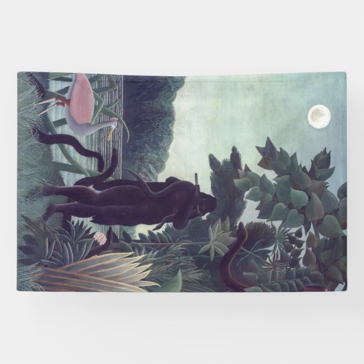 Henri Rousseau - De Snake Charmer Spandoek (Horizontaal)