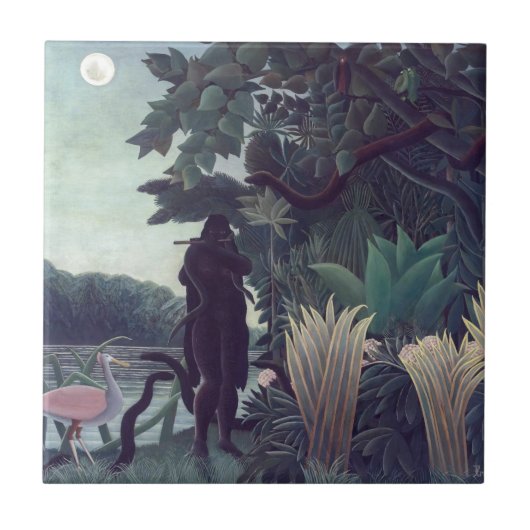 Henri Rousseau - De Snake Charmer Tegeltje (Voorkant)