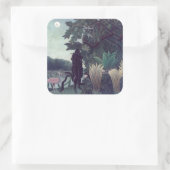 Henri Rousseau - De Snake Charmer Vierkante Sticker (Tas)