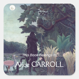 Henri Rousseau - De Snake Charmer Vierkante Sticker