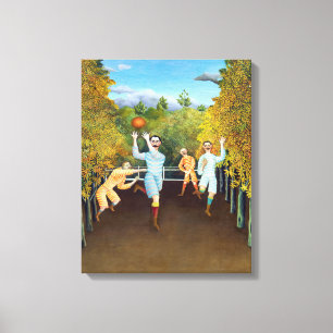 Henri Rousseau - De spelers van het Football Canvas Afdruk