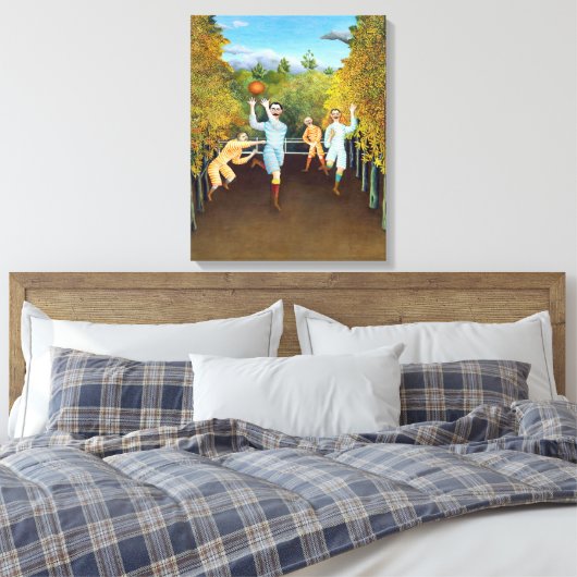 Henri Rousseau - De spelers van het Football Canvas Afdruk (Insitu (Slaapkamer))