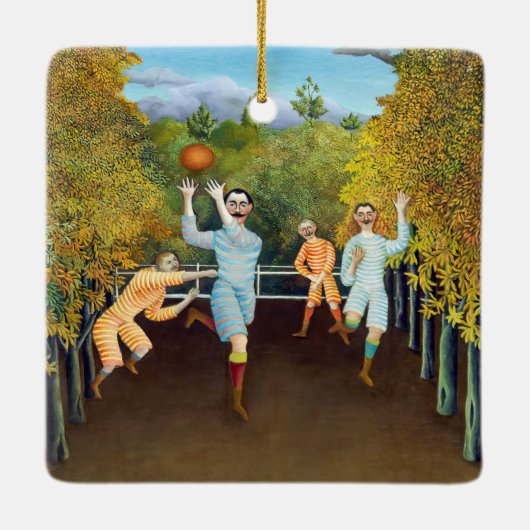 Henri Rousseau - De spelers van het Football Keramisch Ornament (Achterkant)